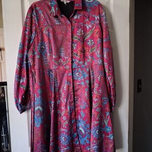 Vibrant Floral Long Sleeve Dress